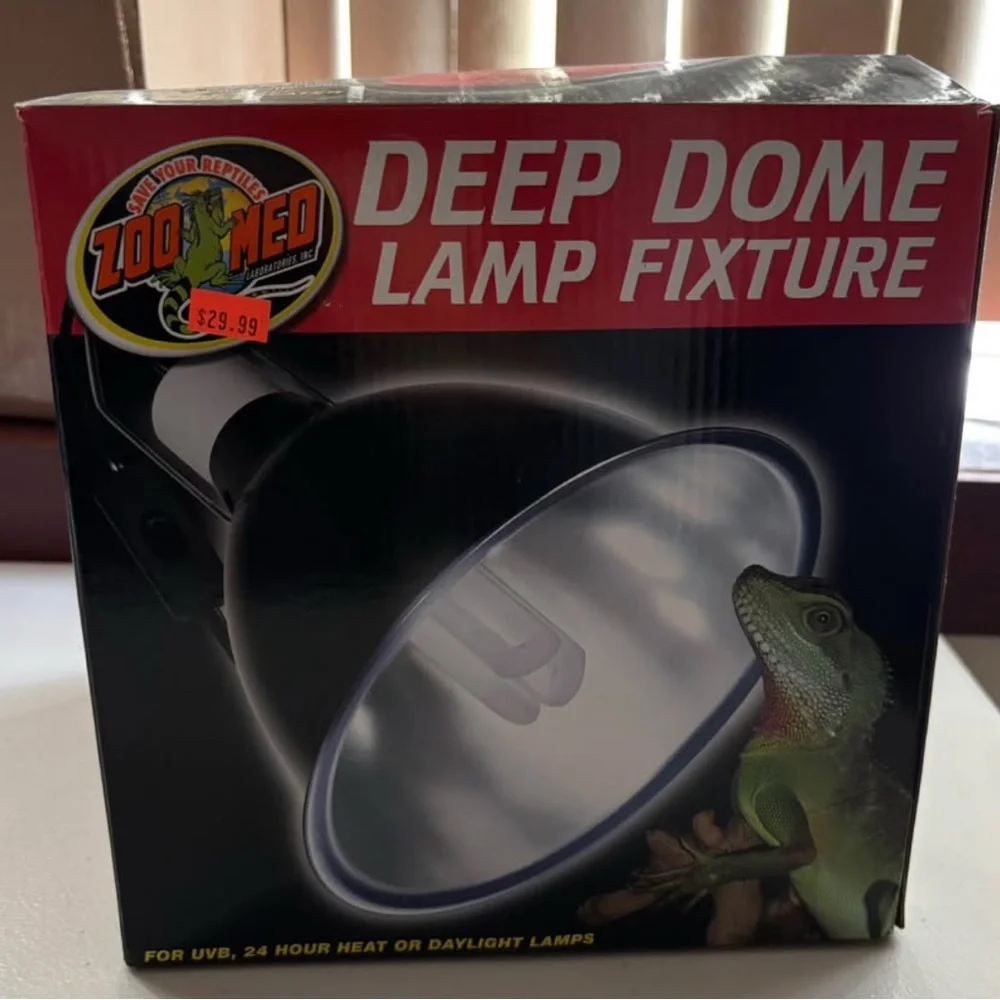 Zoo Med Aluminum Deep Dome Lamp Fixture 8.5” Bottom Diameter